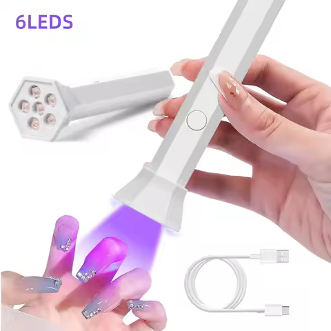 YIKOOLIN Handheld UV Light for Gel Nails Mini UV Light for Gel Nails Cordless Rechargeable Mini Nail