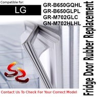 LG Refrigerator Fridge Door Seal Gasket Rubber Replacement part GR-B650GQHL GR-B650GLPL GR-M702GLC G