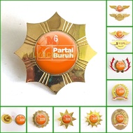 Labor Party Pin Massage Number 6 - 6 Labor Party Brooch Emblem