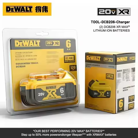 .100% Genuine Dewalt 20V Battery, 2AH 5AH 6AH Rechargeable Lithium Ion Battery, Dewalt DCB200 Power 