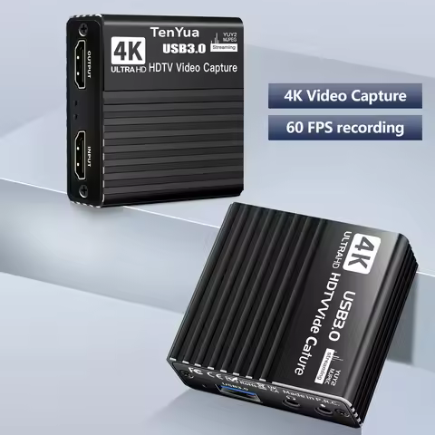 USB 3.0 Video Capture Card HDTV Recording Box 4K Game Livestreaming Device Microphone HD 1080P Video