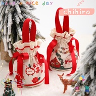 CHIHIRO Christmas Gift Bag, with Doll Velvet Christmas Eve Gift Box, Canvas Printing Gift Handbag