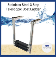 บันไดสแตนเลส 3 ขั้น เรือ สระว่ายน้ำ   Stainless Steel 3 Step  Telescopic Boat Ladder
