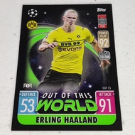 Erling Haaland Match Attax Extra 2022 Soccer Football Card Out of this World Foil OUT 15