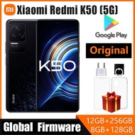 K50 Xiaomi Redmi เดิมสมาร์ทโฟน5G,Dimensity 8100 Octa Core แบตเตอรี่5500MAh 67W ชาร์จเร็ว48MP กล้องสามตัว120Hz