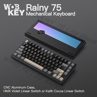【Ready Stock】WOBKEY Rainy75 HMX/JWK/Cocoa Switches Triple-Mode Mechanical Keyboard
