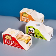 Sandwich Packaging Box Sushi Tart Packaging Box taco Disposable Takeaway Paper Box Sandwich Drawer S