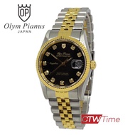 O.P (Olym Pianus) นาฬิกาข้อมือผู้ชาย SPORTMASTER สายสแตนเลสสองกษัตริย์ รุ่น 89322-616 (สองกษัตริย์/หน้าดำ)