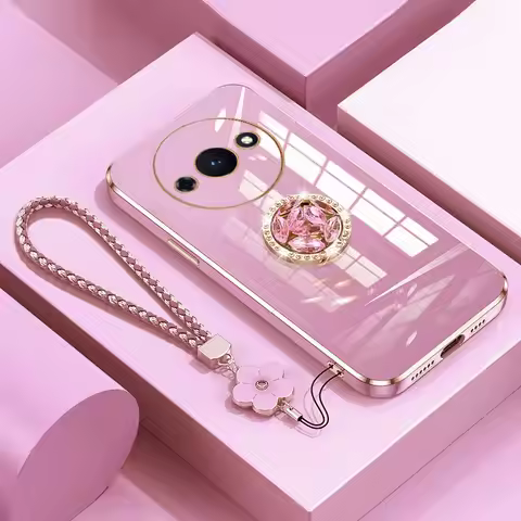 Redmi A3 Case Shockproof Lanyard Diamond Ring Cover For Xiaomi Redmi A3 A1 + plus 9a 9C 9T Case with