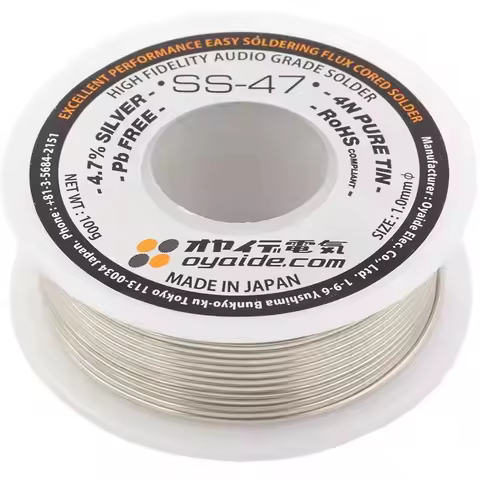 Hi-End 5meter Oyaide 4.7%Ag Silver Solder SS-47 1.0MM Japan Orginal Solder Wire Soldering Welding Wi