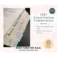 1987 Constitution Commentary by Bernas 2009 REX Book Tabs Labels Law School Stickers