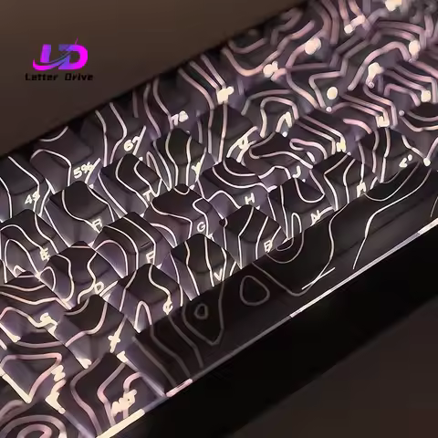 2026 Line Gradient Side Shine Through Keycaps Cherry Profile PBT Custom Keycaps for 60% 65% 75% 96% 