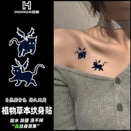 Devil Black Cat Wings Tattoo Stickers Herbal Semi-Permanent Sweet Hot Girl Clavicle Juice Tattoo Tat