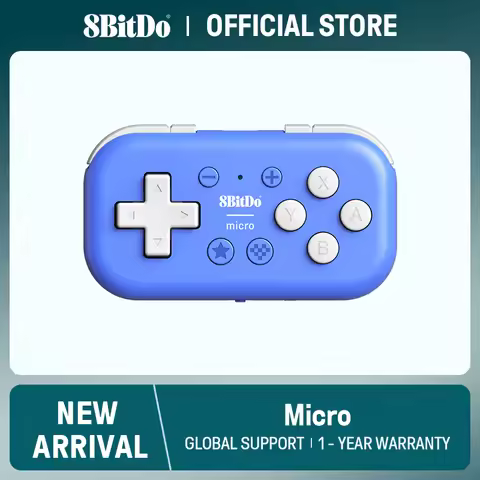 8BitDo Micro Bluetooth Controller Pocket-sized Mini gamepad for Switch, Android, and Raspberry Pi, S
