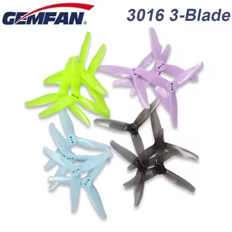 2Pairs Gemfan 3016 3-Inch 3-Blade PC Propeller CW/CCW 3 Hole 1.5mm Shaft for High-Impact Mini Quad P