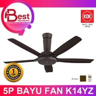 BEST HARDWARE - KDK 5 BLADE Remote Control Ceiling Fan 56″ inch 140cm | K14YZ-PBR (Brown) NEW MODEL