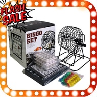 Deluxe Bingo Game Set with Bingo Cage, Bingo Board, Bingo Balls, 18 Bingo Cards, and Bingo Chips