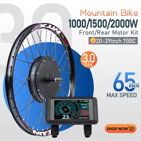 Electric Bicycle Conversion Kit 48V 1000W 1500W 2000W Front/Rear Brushless Hub Motor Wheel With MTX 