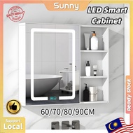 Space Aluminum Mirror Cabinet Smart Mirror Cabinet Bathroom Mirror Cabinet Defogged Makeup Mirror St