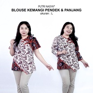 Blouse Batik Big Size Wanita Atasan Batik Lengkap S-M-L-XL-2L-3L-4L-5L-6L-7L Model Blus Jumbo Seragam Batik / Atasan Formal Kantor Kerja Bahan Katun Wanita / Blus Batik Big LD 140 / Atasan Batik Wanita Jumbo / Pakaian Wanita Kekinian