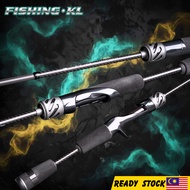 Joran Pancing Carbon Rod L/ML Solid Tip Umpan Casting Haruan Toman Spinning BC Rod Pancing Ikan Gear