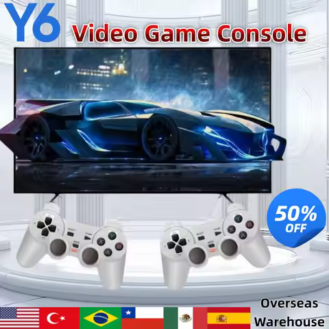 Y6 Game Stick Retro Video Game Console 4K HD TV Video Portable Handheld Game Console 2.4G Wireless C