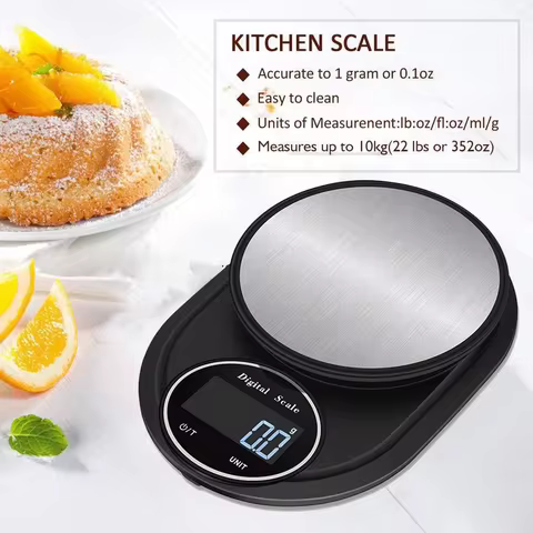 Stainless Steel 2KG / 5KG Benchtop Scale Accurate to 0.1G Kitchen Electronic Mini Bakery Food Scale 
