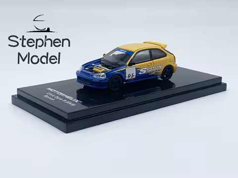 [In stock]MOTORHELIX MH 1:64 CIVIC TYPE-R EK9 alloy car Diecast model