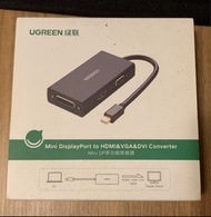 UGREEN 綠聯 Mini Display Port to HDMI &amp; VGA &amp; DVI Converter