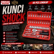 46 Pcs Tool Set 46 in 1 Motorcycle Car Shock Socket Wrench