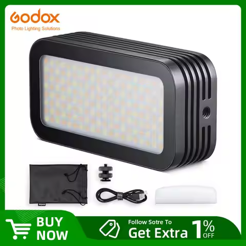 Godox WL8P Waterproof LED Video Light 2700k-8500k Color Adjust 2900mAh 96 CRI 97TLCI APP Control for