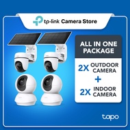 【Tapo CCTV Bundle】4 Kamera (2 Dalaman C230 + 2 Luaran C630 KIT) Keselamatan Rumah Pintar dengan Peng