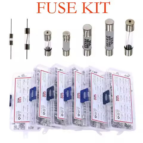 5x20 5x25 6x30 3.6x10mm Slow Fast Blow Glass Ceramic Fuse With Lead Wire Mix kit 0.1A0.2A0.5A1A2A3.1
