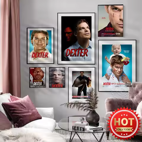 Dexter Teleplay Art Poster, Michael C.Hall Role Playing Dexter Morgan Art Prints, Michael Cuesta Dir