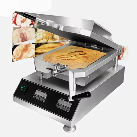 2800W Electric Tako Senbei Maker 15mm Thick Plate Shrimp Pancake Squid Cracker Baking Press Grill