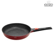 iGOZO Lava Red 28cm Non-Stick Premium Granite Frypan with Detachable Handle