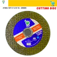 LZ Cutting Disc - Green (4") 41WA-107x1.0x16 - GREEN Grinding Disc 27A-100 X 6.0 X 16 - RED