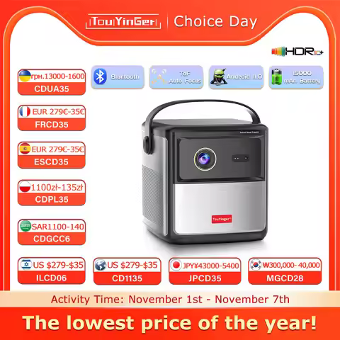 TouYinger G5 Portable 4K Projector 1080p Home Theater Full HD Projetor Android Dlp Beamer 3d U80 Cin