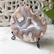 Flower Agate Cherry Blossom Geode Decoration-626g