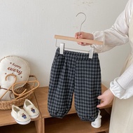 Baby Pants Plaid Sweatpants with Cuffed Ankles Baby Clothes
