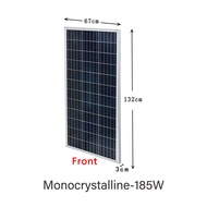 Grade A Solar PV module 100W/185W Solar Panel Full Power Monocrystalline Silicon Solar Panel 12V Sol