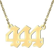 Angel Number Necklaces 111 222 333 444 Stainless Steel Necklace Choker 555 777 888 999 666 Numerolog