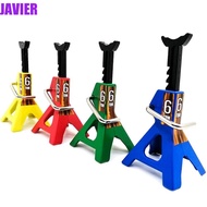 JAVIER Simulation Jack Stands, Model Parts Decoration Tool Metal Jack Stands, 3 Ton 6 Ton Height Adj