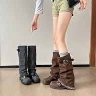 Cowboy Boots - Women's Chunky Heel Sleeve Tall Boots