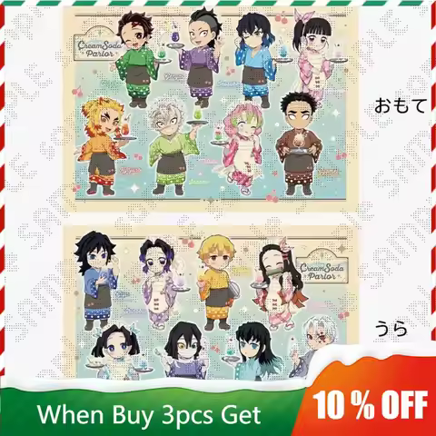 For Ufotable Cream Soda Chibi Acrylic Stand Tomioka Giyuu Kanroji Mitsuri Genya Muichiro Anime Deskt
