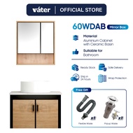 [VATER] 60WDAB Mirror Box Aluminium Bathroom Cabinet Ceramic Basin Sink Bathroom Basin Toilet Sink Basin Cabinet Sinki