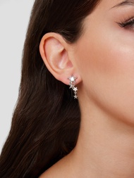 Cider Star Rhinestone Drop Earrings