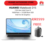 Huawei Matebook D15 Intel Core i5 16GB + 512GB Huawei Laptop Laptop Ringan Window 11