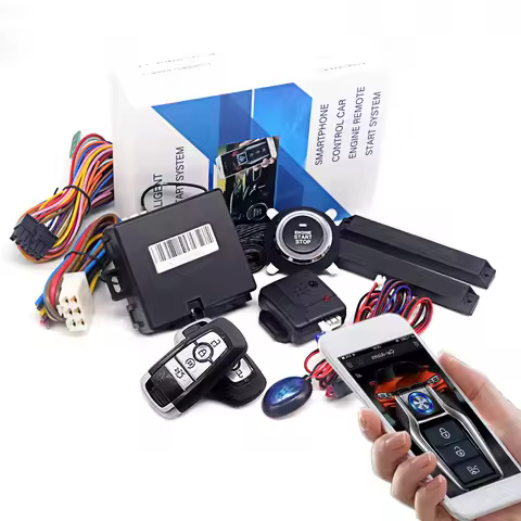 Kirbin K5-9100 Automotive start stop Car alarm with autostart Start button system Remote starter For