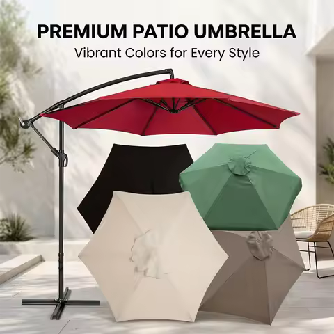 6.5ft 9ft 10ft Patio Umbrella Top Canopy Replacement Cloth,6 Ribs 8 Ribs Outdoor Market Table Pool G